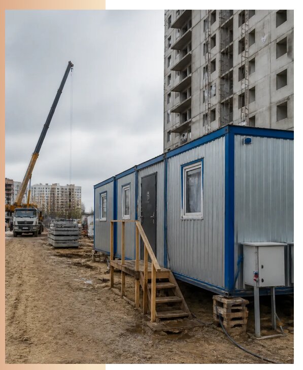 Аренда строительных вагончиков для рабочих в Троицке